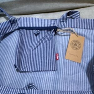Levi’s Blue and Red Striped Tote Bag Bundle